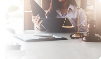 LSAT student studing